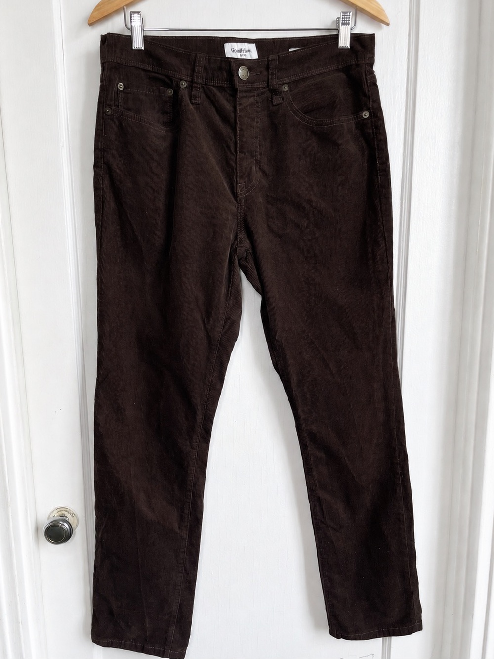 Goodfellow & Co Men’s Brown Corduroy Pants Slim Fit Stretch Cotton DadCore